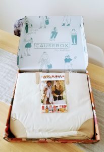 Layout of of an opened Causebox.