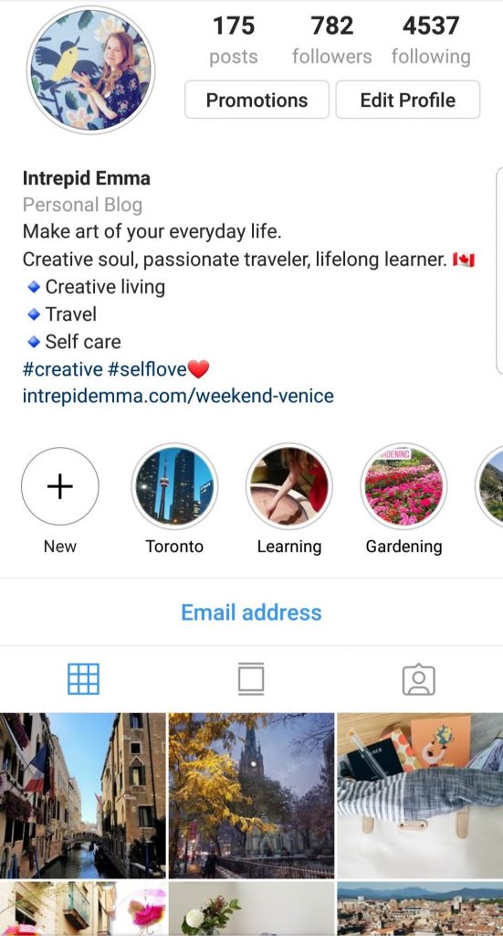 Intrepid Emma Instagram Screenshot