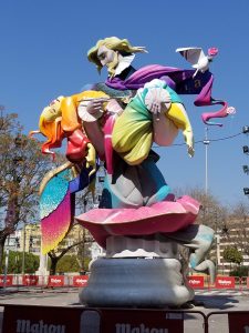 A monument already set up for Las Fallas 2020
