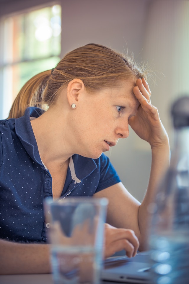 Woman frustrated by overused copywriting phrases