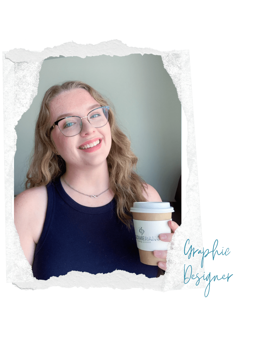 photo of sydney Moots holding a cup of coffee and smiling